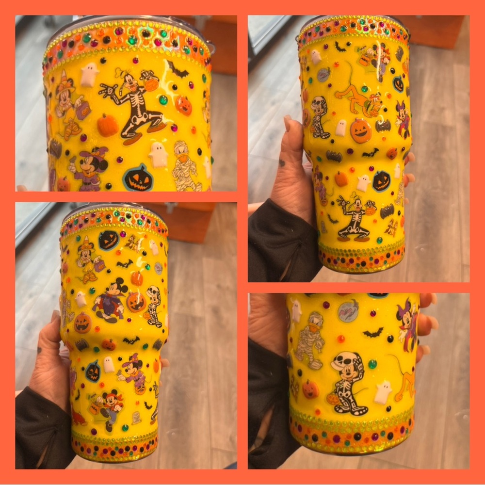 Halloween Mickey & Friends Themed Yellow Tumbler 30oz